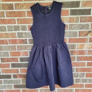 The French Connection Utility Blue Shirred Sleeveless Mini Dress Size 4